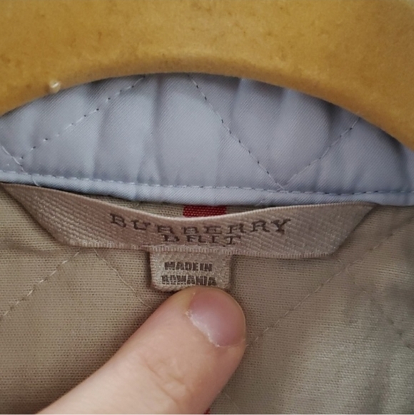 Burberry Brit Powder Blue Quilted Utility Jacket Barn Coat - Picture 6 of 14